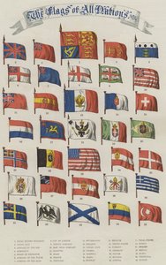 Flaggen aller Nationen (Chromolithografie) von English School