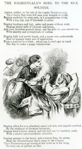 Florence Nightingale pflegt einen kranken Soldaten auf der Krim