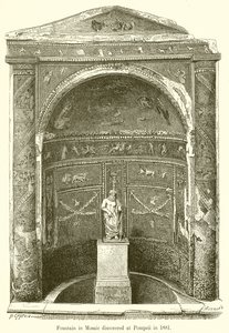 Mosaikbrunnen, entdeckt in Pompeji 1881 von English School