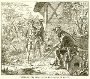 Friedrich der Große nach der Schlacht von Kolin