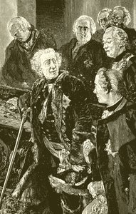 Friedrich der Große am Sarg des Großen Kurfürsten (Gravur) von English School