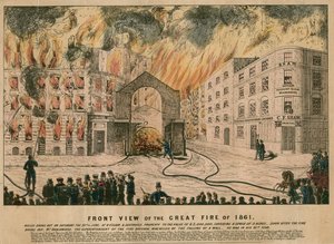 Vorderansicht des Großen Feuers von 1861