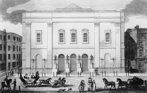 Vorderansicht des Theatre Royal Drury Lane von English School
