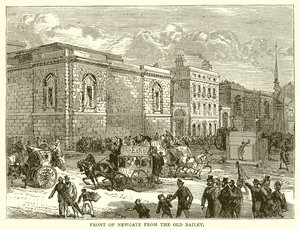 Front von Newgate von der Old Bailey