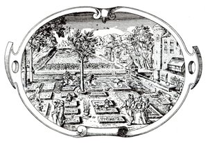 Frontispiz, aus The Herball, von John Gerard (1545-1607), veröffentlicht 1597 von English School