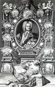 Frontispiz zur Naval History of England von Thomas Lediard, veröffentlicht 1735 von English School