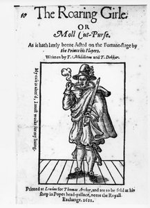 Frontispiz zu The Roaring Girle oder Moll Cut-Purse von Thomas Middleton und Thomas Dekker, 1611