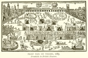 Frostmesse auf der Themse, 1683