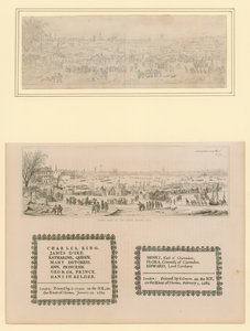Frostmesse auf der Themse, gedrucktes Souvenir für König Karl II. und Familie, 1684 von English School