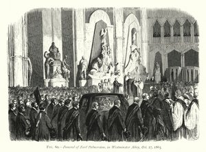 Beerdigung von Earl Palmerston in der Westminster Abbey, 27. Oktober 1865