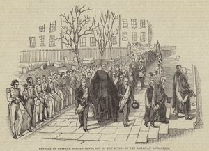Beerdigung von General Morgan Lewis, einer der Akteure der Amerikanischen Revolution