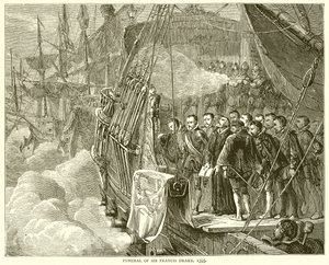 Begräbnis von Sir Francis Drake, 1595