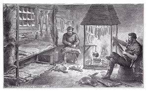 Pelzjäger in Kanada, 1880 von English School