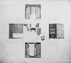 Einrichtung für ein kleines Wohnzimmer, Gillows and Co, 1822