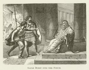 Gallier stürmen das Forum von English School