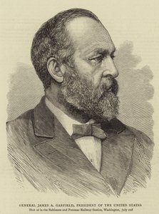 General James A. Garfield, Präsident der Vereinigten Staaten (Stich)