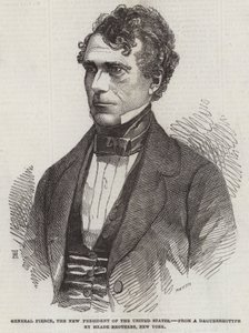 General Pierce, der neue Präsident der Vereinigten Staaten (Stich) von English School