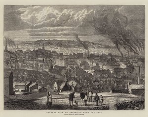 Gesamtansicht von Sheffield aus dem Osten