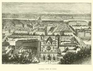 Gesamtansicht von Lyon von English School