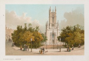 Gesamtansicht der St. Peters Kirche in Brighton
