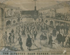 Gesamtansicht der Menschen in der Highbury Barn Tavern von English School