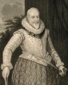 George Carew (1555-1629) Earl of Totnes und Baron Carew of Clopton (Gravur)