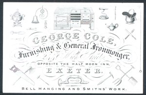 George Cole, Einrichtungs- und Allgemeineisenwarenhändler, Visitenkarte von English School