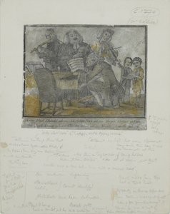 Georg Friedrich Händel, Johann Sebastian Bach, Giuseppe Tartini, Johann Joachim Quantz, Christoph Gluck, Niccolò Jommelli, ca. 1750 (handkolorierte Gravur)