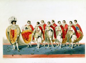 George IV. in Krönungsroben mit einem Staatskap, graviert von E. Scrivenor, nach einer Platte von Sir George Naylor