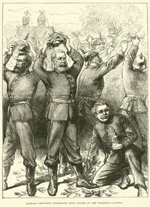 Deutsche krönen sich mit Lorbeer im Tuileriengarten, März 1871
