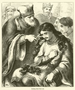 Haare schneiden lassen (Gravur)