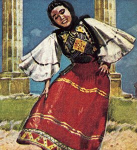 Mädchen in nationaler Tracht von Griechenland