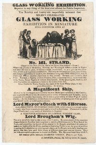 Glasbläserausstellung, 161 Strand, Juli 1834 von English School