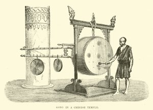 Gong in einem chinesischen Tempel