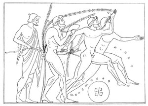 Griechische Läufer, Illustration für Olympia von Adolf Boetticher, 1886