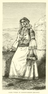 Griechische Frau aus Hagios-Vasilios, Arkadien von English School