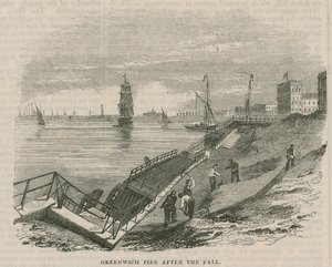Greenwich Pier nach dem Einsturz von English School