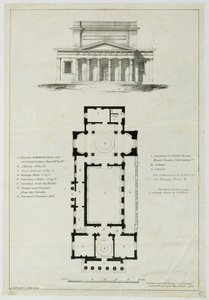 Grundriss der unteren Versammlungsräume, Bath, graviert von Charles Hullmandel (1789-1850) von English School