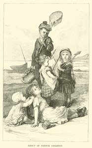 Gruppe französischer Kinder von English School