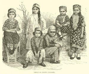 Gruppe von Parsee-Kindern von English School