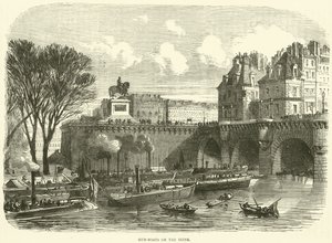 Kanonenboote auf der Seine, November 1870 von English School