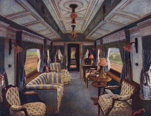 Der Tagesabteil der Königin, Königlicher Salon, London und North Western Railway