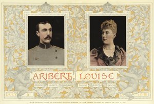 Prinzessin Louise von Schleswig-Holstein, verheiratet mit Prinz Aribert von Anhalt, am 6. Juli 1891
