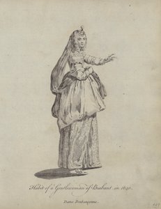 Kleidung einer Dame von Brabant, 1640 von English School