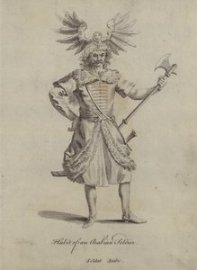 Kostüm eines arabischen Soldaten (Stich) von English School