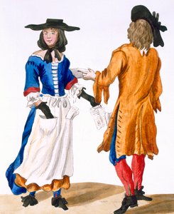 Kleidung der Balladensänger, ca. 1675 von English School