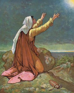 Hagar und Ismael in der Wüste