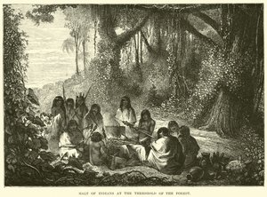 Halt der Indianer am Waldrand von English School