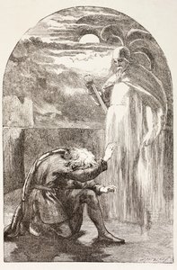 Hamlet sieht den Geist, den Geist seines Vaters, aus 