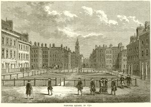 Hanover Square im Jahr 1750